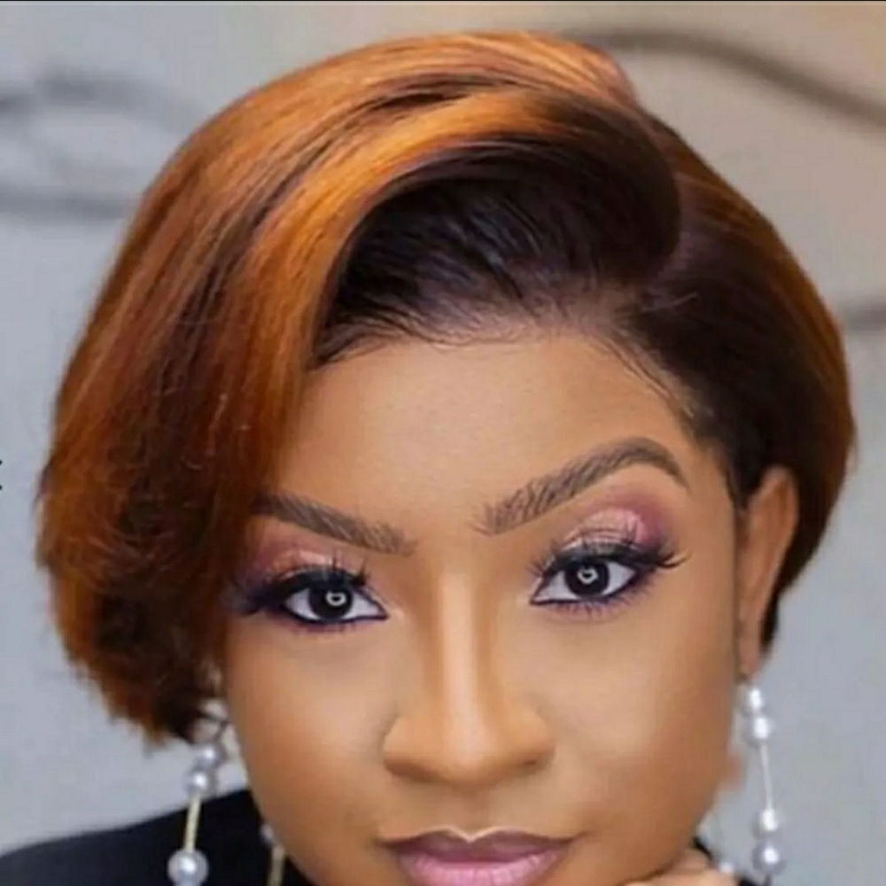 Human hair short bob straight wig